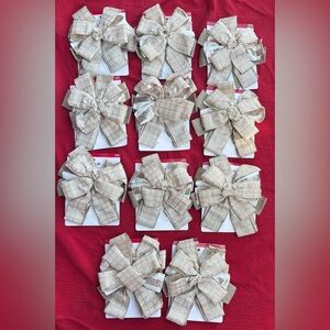 Christmas Xmas tree topper bows bundle 11 total NWT NEW